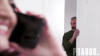 Eavesdropping Evil: Stepdad’s Nasty Plan to Fuck Her Ass After Her Call!