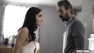Stepdad disciplines perverted small tits stepdaughter