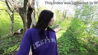 Cum in mouth in the public place. Deep throat. POV