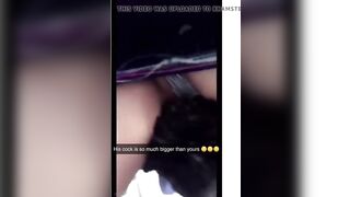 Cheating Cumslut Wife Snapchats Lame Cuckold Husband on diff