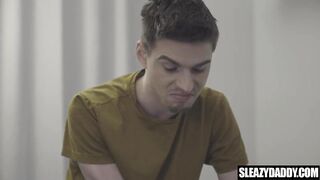 Sleazy step-dad groping stepson