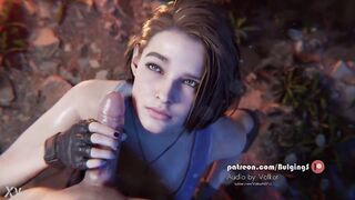 Jill Valentine - kinky handjob facial