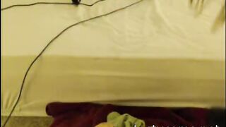 Cam girl fucked by big dildo machine