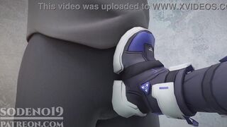 (Honaki Star Rail) Silver Wolf Caught Masterbating, Gives Footjob And Blowjob