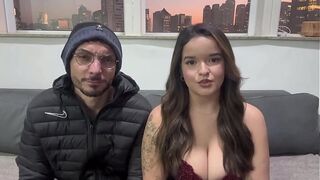 Husband surprised slutty wife with masked man hard to make her cum with another