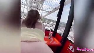 Slut get fucks in public on the Ferris wheel