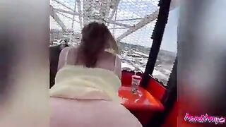 Slut get fucks in public on the Ferris wheel