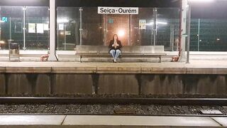 Public Outdoor Train Station Fuck with a Stranger