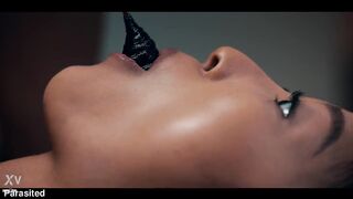 Alien Parasites - Hot asian babe smokes and rides big white cock
