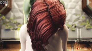 NinNinja3D - Black Widow x Futa She-Hulk