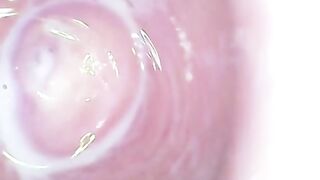 Camera deep inside of the wet pussy and captured the intense female orgasm!!