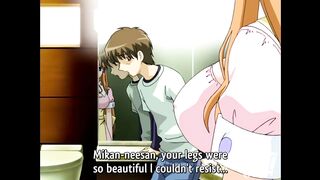 Young Step Brother Touching her Step Sister in Public! Uncensored Hentai [Subtitled]