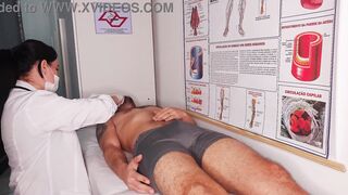 Erection in front of the nurse