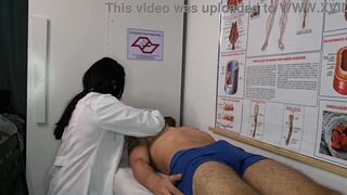Nurse gets excited when she sees her patient's erection