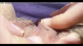 Big clit orgasm closeup
