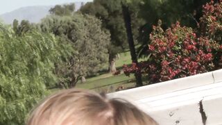 18-Year Old Nicole Ray Wacks Off Thick Cock And Gets Plowed In Restroom