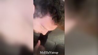 Trans Girl makes her BF suck her cock & cums in his mouth while she plays Video Games