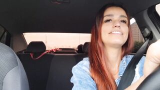 Slutty app driver caught passenger masturbating from behind and fucked him without a condom!