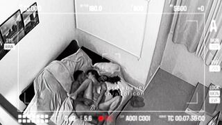 REAL SECURITY CAMERA CAUGHT LOVER FUCKING HARD AND DRINKING MILK WHILE CUCKOLD WORKS