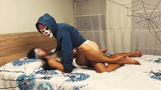Halloween Treat: Daddy's Thick Creampie in Tight Missionary - Real Amateur Sex