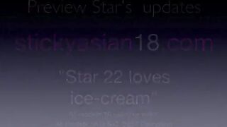 Stickyasian18 Cherry says "fuck me"