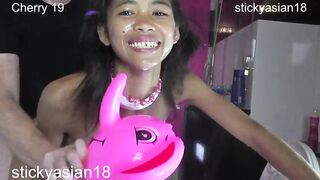 Stickyasian18 Cherry says "fuck me"