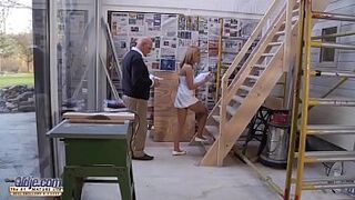 Nasty Young Girlfriend Pussy fucked by grandpa romantic Old Young Porn Vid