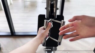 Cute Fitness Trainer’s FIRST Session Turns Wild!