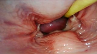HOT INTERNAL POV. CAMERA INSIDE HER PUSSY WHILE I FILL HER WITH CUM