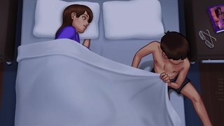 Summertime Saga - Sexy Step mom masturbates with me - Part 3