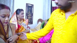 Desi Horny Indian Three Bhabhi wants to get Fucked By Their Dewar like a Bhabhi's Groupsex Party ( Hindi Audio )