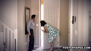 Petite Teen Foster Stepdaughter Aria Lee Threesome With New Big Tits MILF Foster stepMom Joslyn James & StepDad Tommy Gunn