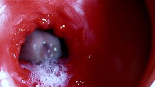 Very close huge streams of sperm in a sweet hole ASMR wet squelches
