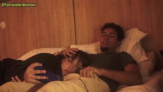 I was watching a movie with my best friend and I put my penis in her mouth before we got caught.