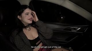the alt girl decided to stretch her wet holes with a taxi driver's juicy cock.