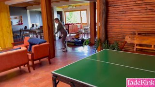 Stepsister Lost A Game Of Ping Pong So Fucked Her On Table