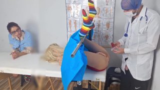 Stepmother takes stepdaughter to the gynecologist for the first time!