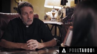 PURE TABOO Creepy Priest Convinces Sinful Bride-To-Be Gia Paige To Submit In Exchange For Absolution