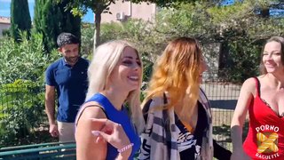 Stella and her friends have fun with a guy