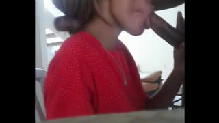 Ebony girl insane deepthroat