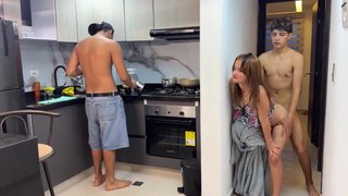 Stepson manages to share a bed with his stepmother and fulfills his fantasy without being seen.