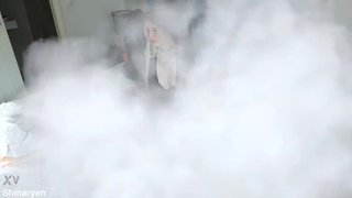 Halloween Threesome with Witch and Slutty Kitty - Creampie Sex