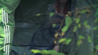 I Caught Step Mom Masturbating in Our Share Tent—Taboo Fuck!