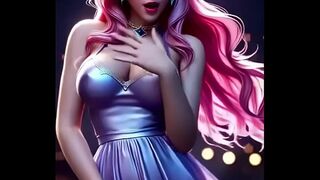 Seraphine Hot Dance (Zhao Xiyu - Starlight Party) | League of Legends | 3D Dance | AI Generated Uncensored Hentai Cosplay