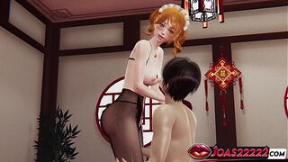 Christmas Bunny Hot Cosplay in Pantyhose 3D Hentai: Pussy Fingering, G-Spot Stimulation, and Double Hole Vibrators for Happy Squirt