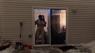 Being Watched and Pussy Filled on Christmas Eve