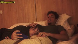 Watching Netflix with my stepsister and I couldn't help but put my penis in her mouth (we almost got caught)