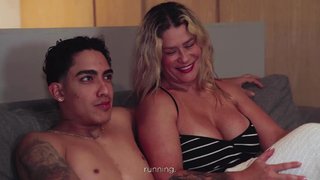 Hot stepmom suggests him have sex quietly so her husband won't hear them.