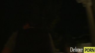 Naughty slut fucking with multiple guys at the party