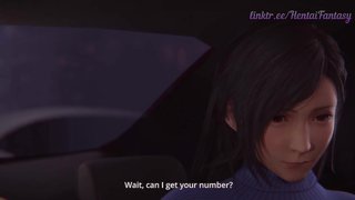 Car Backseat: Horny Tifa Cheating her Husband with a Stranger (3D Anime)